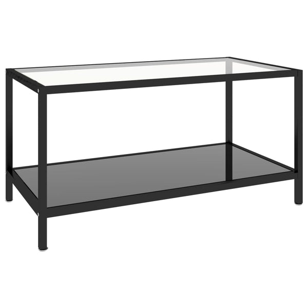 vidaXL Side Tables 2 pcs. Tempered Glass Black