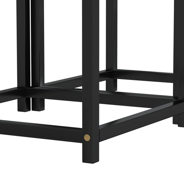 vidaXL Side Tables 2 pcs MDF Black and Yellow