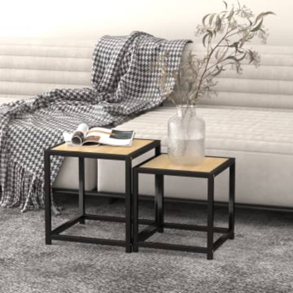 vidaXL Side Tables 2 pcs MDF Sonoma Oak