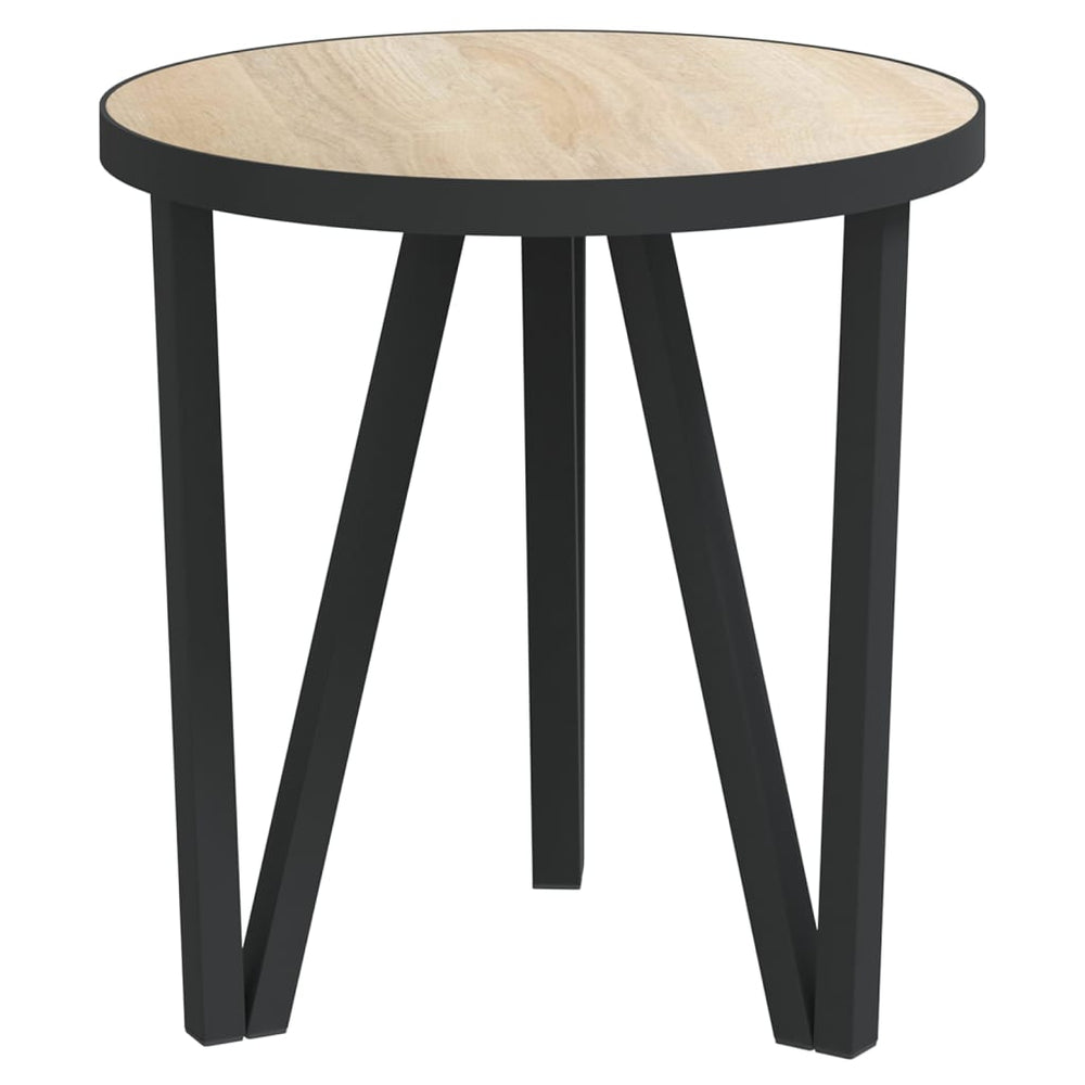 vidaXL Side Table Sonoma Oak Ø35 cm MDF