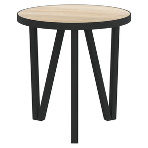 vidaXL Side Table Sonoma Oak Ø35 cm MDF