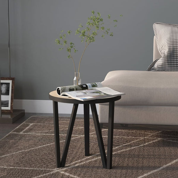 vidaXL Side Table Sonoma Oak Ø35 cm MDF