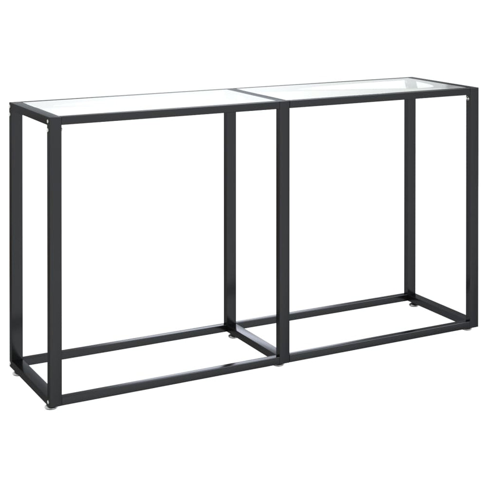 vidaXL Console Table Transparent 140x35x75.5 cm Tempered Glass