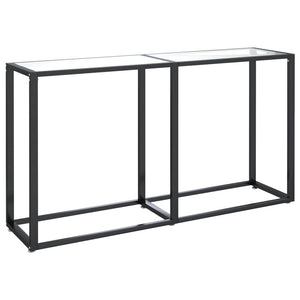 vidaXL Console Table Transparent 140x35x75.5 cm Tempered Glass