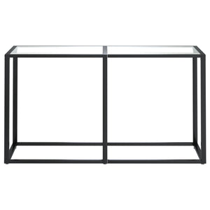 vidaXL Console Table Transparent 140x35x75.5 cm Tempered Glass