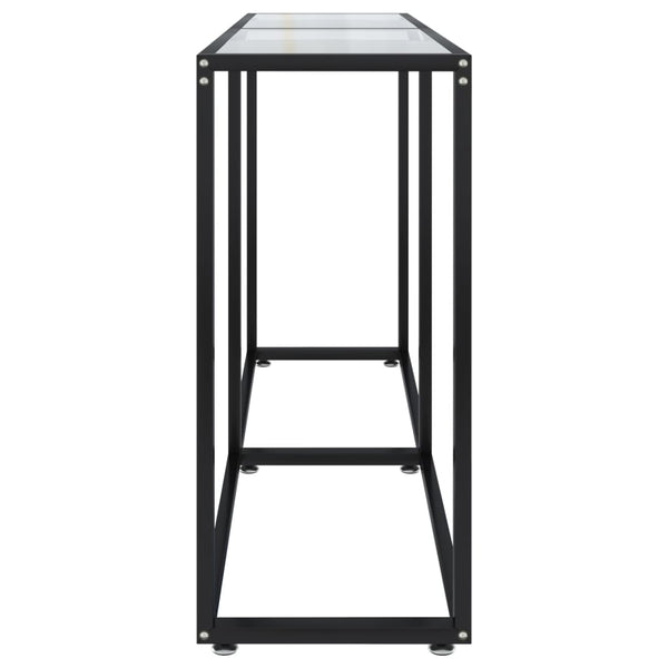 vidaXL Console Table Transparent 140x35x75.5 cm Tempered Glass