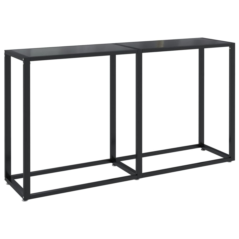 vidaXL Console Table Black 140x35x75.5 cm Tempered Glass
