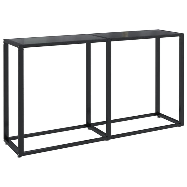 vidaXL Console Table Black 140x35x75.5 cm Tempered Glass