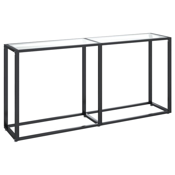 vidaXL Console Table Transparent 160x35x75.5 cm Tempered Glass