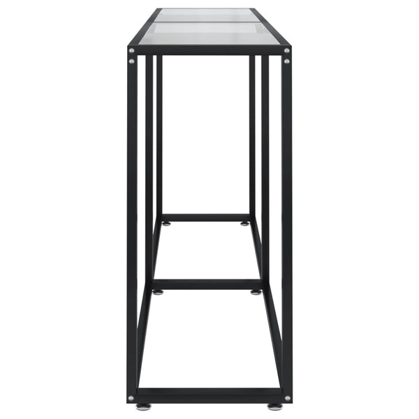 vidaXL Console Table Transparent 160x35x75.5 cm Tempered Glass