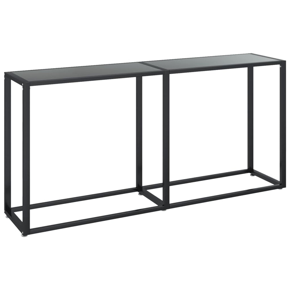 vidaXL Console Table Black 160x35x75.5 cm Tempered Glass