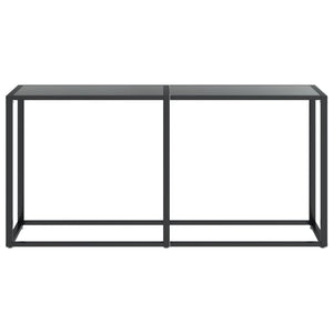 vidaXL Console Table Black 160x35x75.5 cm Tempered Glass