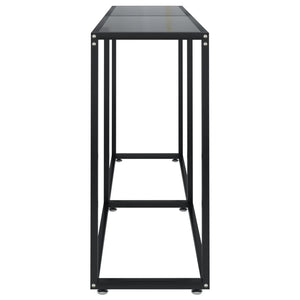 vidaXL Console Table Black 160x35x75.5 cm Tempered Glass