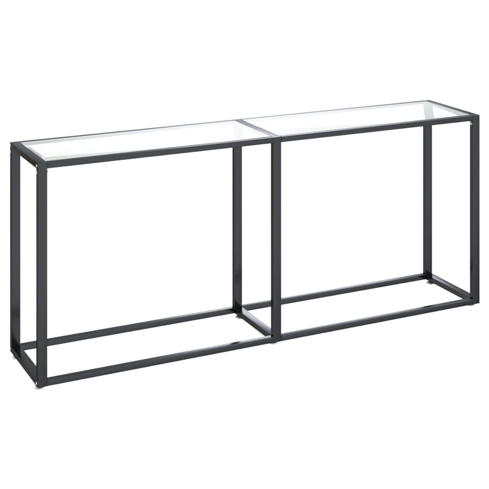 vidaXL Console Table Transparent 180x35x75.5 cm Tempered Glass