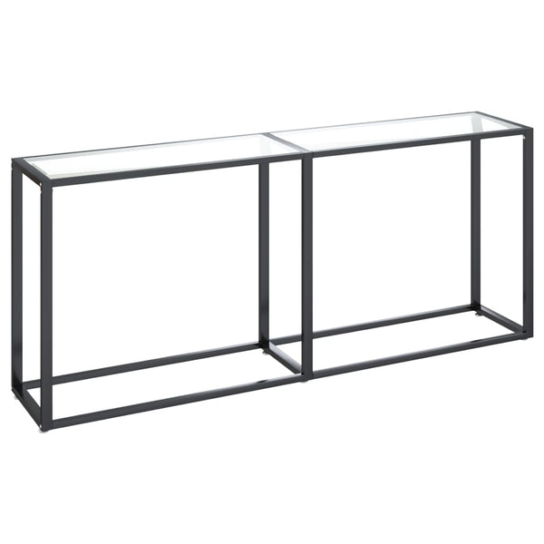 vidaXL Console Table Transparent 180x35x75.5 cm Tempered Glass