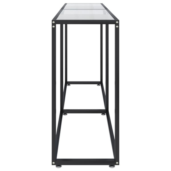 vidaXL Console Table Transparent 180x35x75.5 cm Tempered Glass