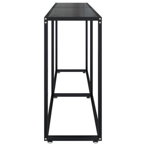 vidaXL Console Table Black 180x35x75.5 cm Tempered Glass
