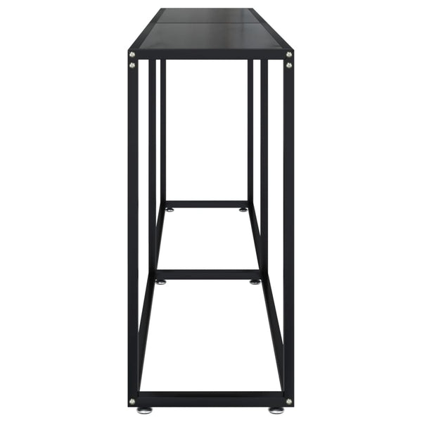 vidaXL Console Table Black 180x35x75.5 cm Tempered Glass