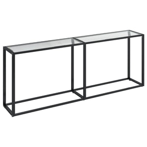 vidaXL Console Table Transparent 200x35x75.5 cm Tempered Glass