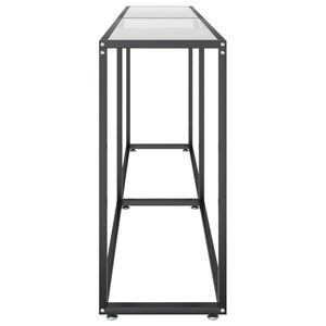 vidaXL Console Table Transparent 200x35x75.5 cm Tempered Glass