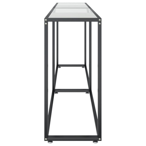 vidaXL Console Table Transparent 200x35x75.5 cm Tempered Glass