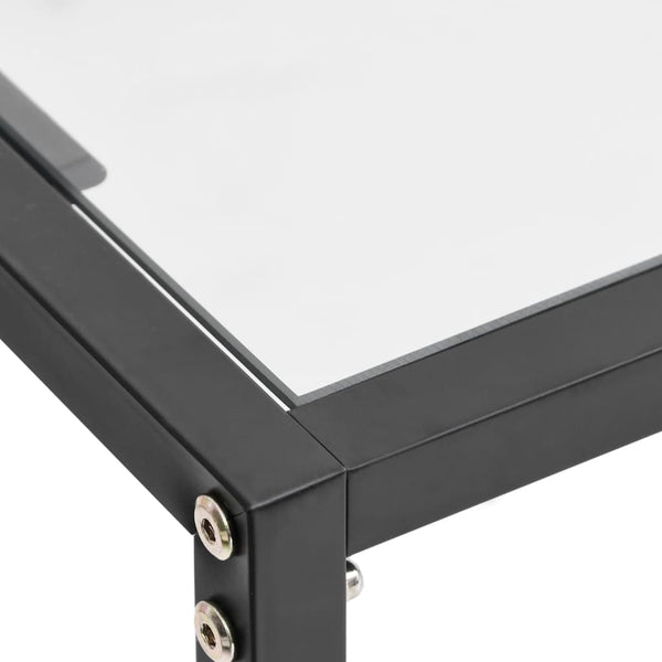 vidaXL Console Table Transparent 200x35x75.5 cm Tempered Glass