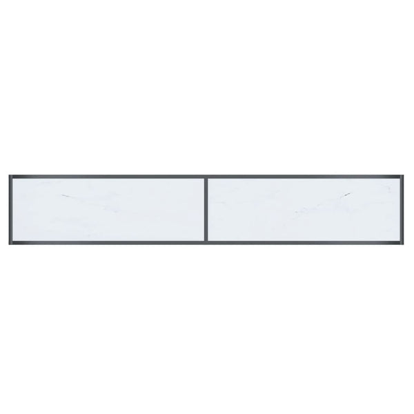 vidaXL Console Table White 200x35x75.5 cm Tempered Glass