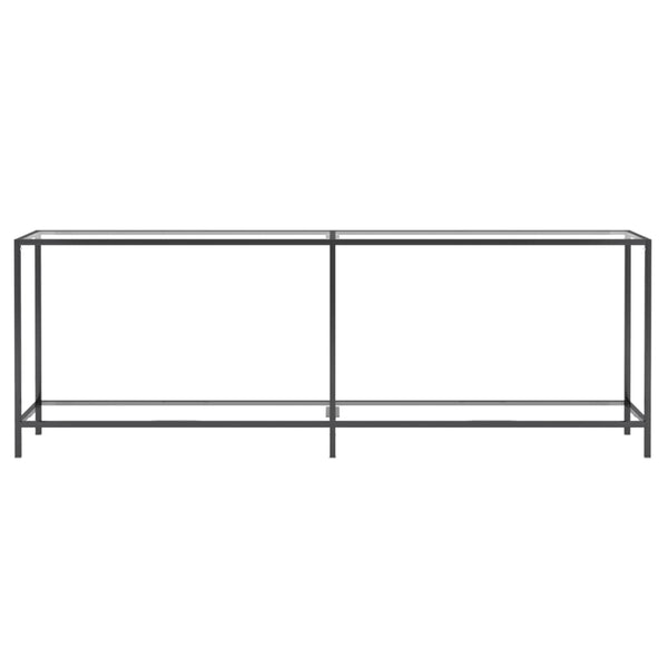 vidaXL Console Table Transparent 220x35x75.5 cm Tempered Glass