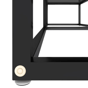 vidaXL TV Cabinet Black 140x40x40.5 cm Tempered Glass