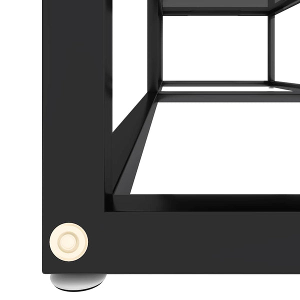 vidaXL TV Cabinet Black 140x40x40.5 cm Tempered Glass