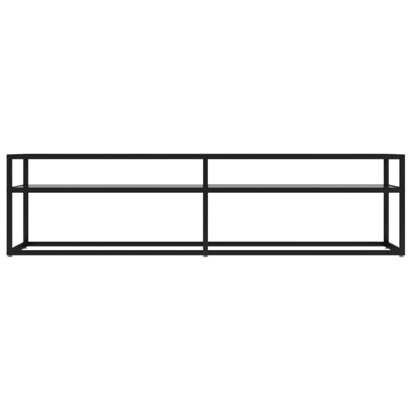 vidaXL TV Cabinet Transparent 160x40x40.5 cm Tempered Glass