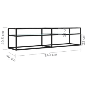 vidaXL TV Cabinet White Marble Effect 160x40x40.5 cm Tempered Glass