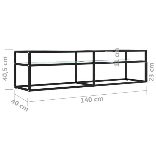 vidaXL TV Cabinet White Marble Effect 160x40x40.5 cm Tempered Glass