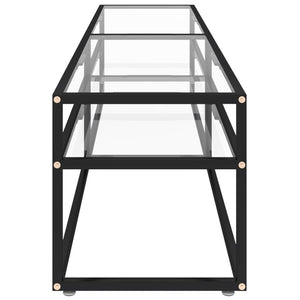 vidaXL TV Cabinet Transparent 180x40x40.5 cm Tempered Glass