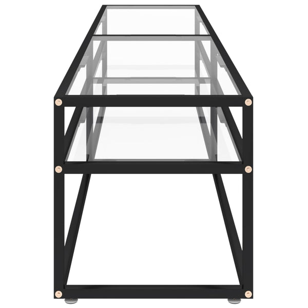 vidaXL TV Cabinet Transparent 180x40x40.5 cm Tempered Glass