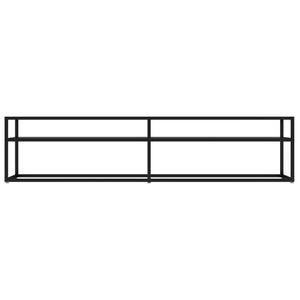 vidaXL TV Cabinet Black 180x40x40.5 cm Tempered Glass