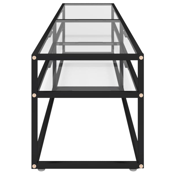 vidaXL TV Cabinet Transparent 200x40x40.5 cm Tempered Glass