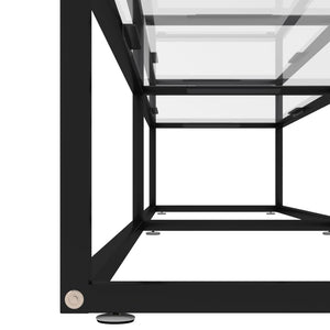 vidaXL TV Cabinet Transparent 200x40x40.5 cm Tempered Glass