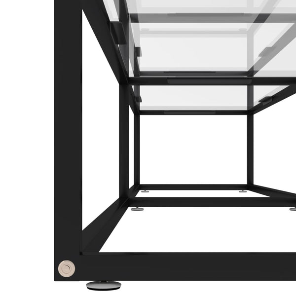 vidaXL TV Cabinet Transparent 200x40x40.5 cm Tempered Glass