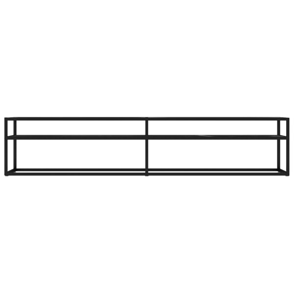 TV-Schrank Schwarz Marmor-Optik 200 cm