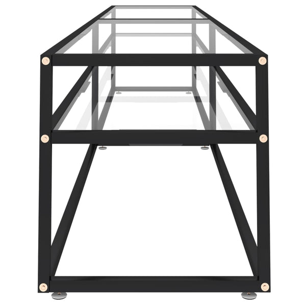 TV-Schrank Transparent Hartglas 220 cm