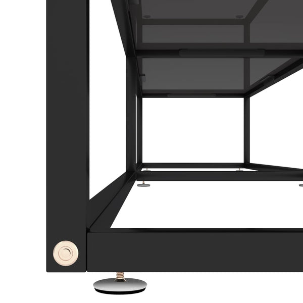 Schwarzer TV-Schrank mit Hartglas, 220 cm