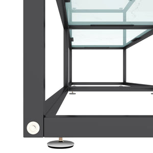 TV-Schrank Weiß Marmor Optik, 220 cm