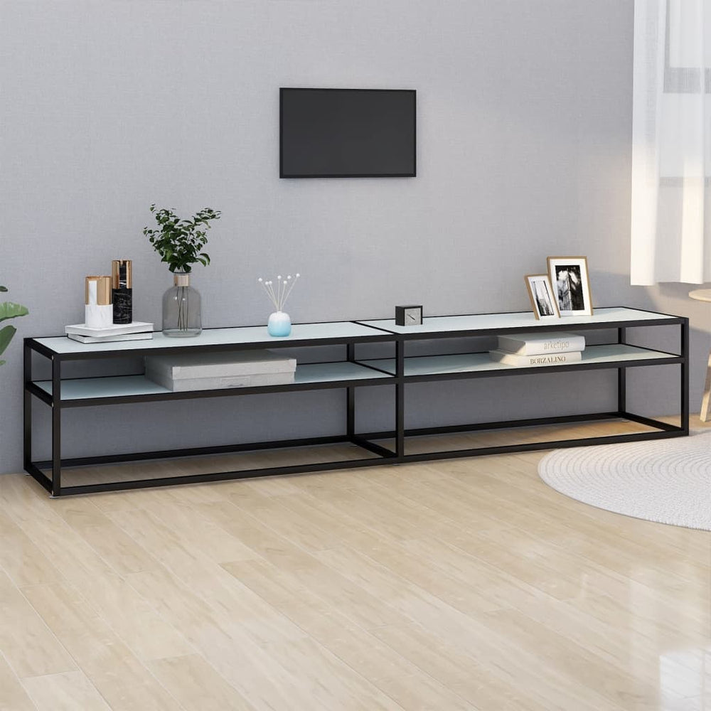 TV-Schrank Weiß Marmor Optik, 220 cm
