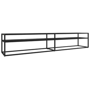 TV-Schrank Schwarz Marmor-Optik 220 cm
