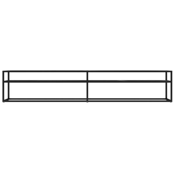 TV-Schrank Schwarz Marmor-Optik 220 cm