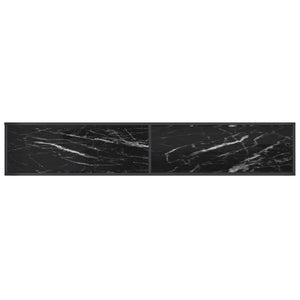 TV-Schrank Schwarz Marmor-Optik 220 cm