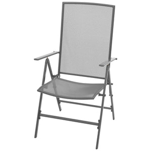 vidaXL 3-Piece Garden Dining Set Steel Anthracite
