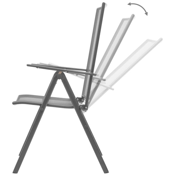 vidaXL 3-Piece Garden Dining Set Steel Anthracite