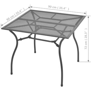 vidaXL 3-Piece Garden Dining Set Steel Anthracite